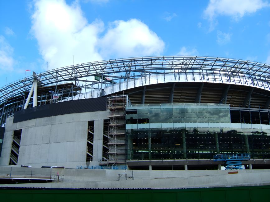 Stadium construction nears completion as paint quality defects emerge in final phases